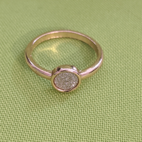 Gold Tone Pave Ring - Picture 5 of 6